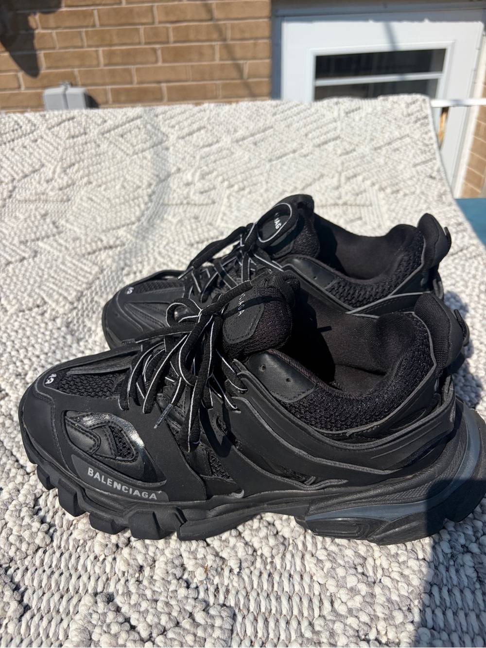 Balenciaga Black Men's Chunky Multi-Layer Sneakers